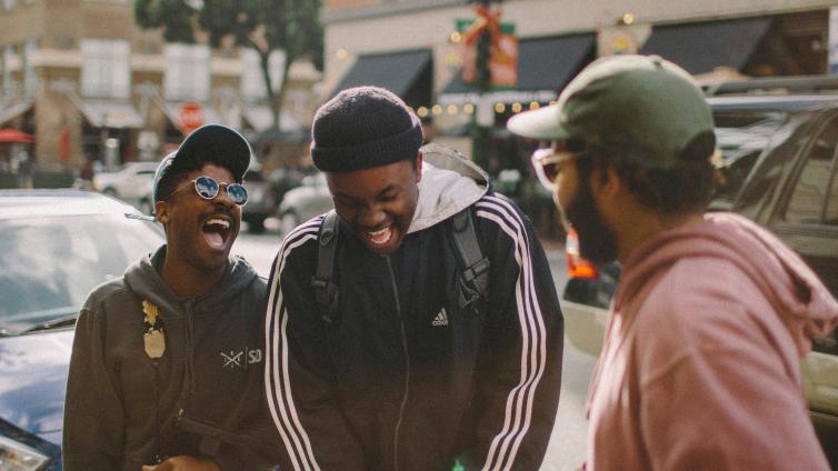 Group of friends laughing